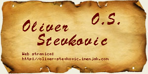 Oliver Stevković vizit kartica